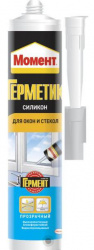 Герметик силиконовый для окон и стекол Момент прозрачный 280 мл