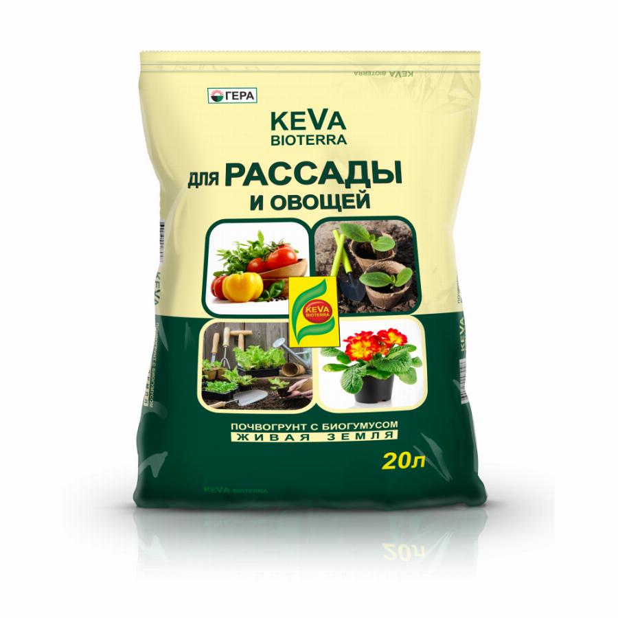 Почвогрунт Гера keva для рассады и овощей 20л