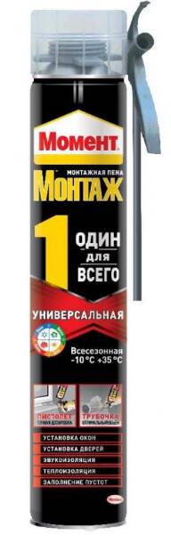 Пена монтажная Момент Монтаж Один для всего 750 мл Пена монтажная Момент Монтаж Один для всего 750 мл