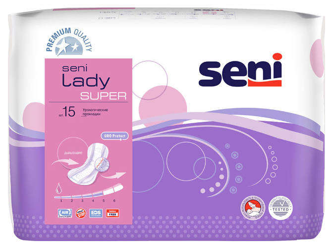 Прокладки урологические Seni lady super 15шт