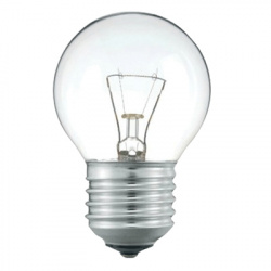 Лампа Philips p45 40w e27 cl шар прозрачный