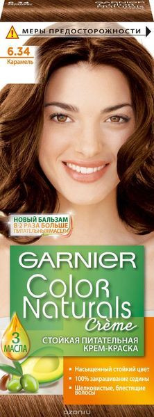 Garnier color naturals  6.34 карамель краска д/вол