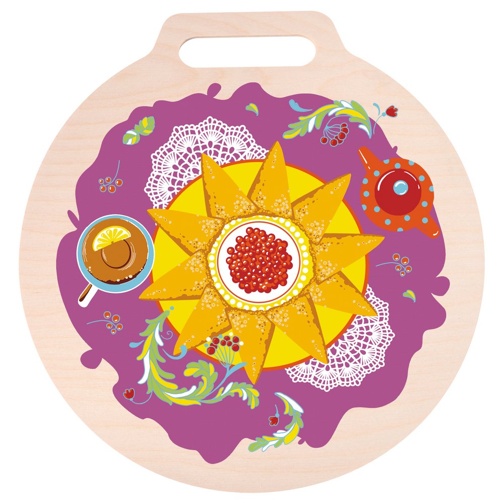 Разделочная доска Широкая Масленица d26см МТ18-34