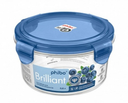 Контейнер для продуктов Phibo Brilliant с крышкой круглый 0.6л