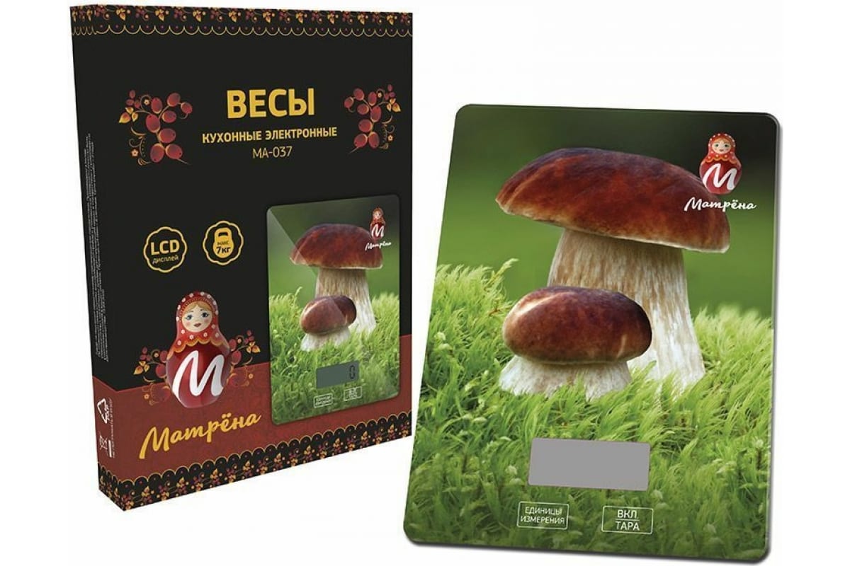 Весы кухонные электронные Матрёна МА-037 Грибы