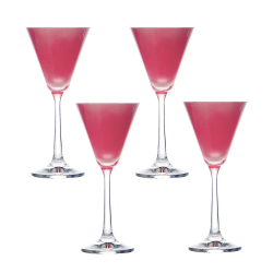 Набор бокалов для мартини Bohemia Пралине 90 мл 4 штуки розовый 40916/90/D5250