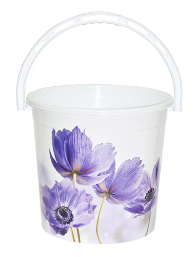 Ведро Violet Синие маки без крышки 10л 