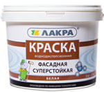 Краска водно-дисперсионная фасадная Лакра 14 кг суперстойкая акриловая белая