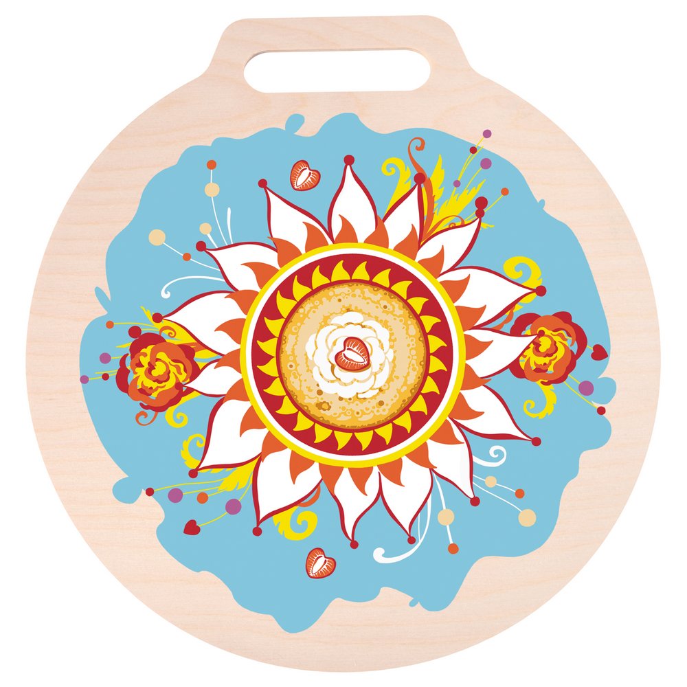 Разделочная доска Широкая Масленица d26см МТ18-34