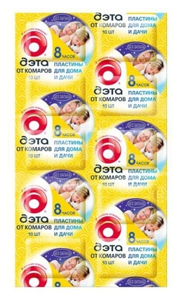Пластины от комаров Дэта 10шт