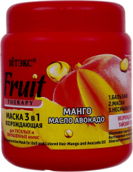Маска для волос возрождающая Вітэкс fruit therapy 3в1 манго-авокадо 450мл