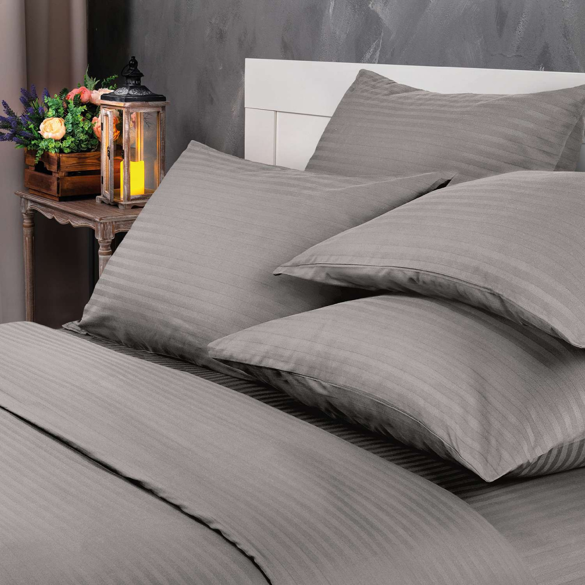 Простыня Verossa Stripe Gray 180х215см 70032 01