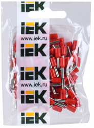 Наконечник-гильза IEK е1508 1.5мм2 с изолированным фланцем красный ugn10-d15-03-08