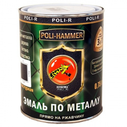 Эмаль по ржавчине Poli-Hammer Poli-R 0.75 л серебристая текстурная 306 Эмаль по ржавчине Poli-Hammer Poli-R 0.75 л серебристая текстурная 306
