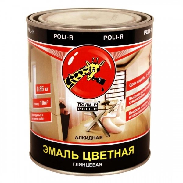 Эмаль алкидная Poli-R 0.85 кг светло-кофейная Эмаль алкидная Poli-R 0.85 кг светло-кофейная