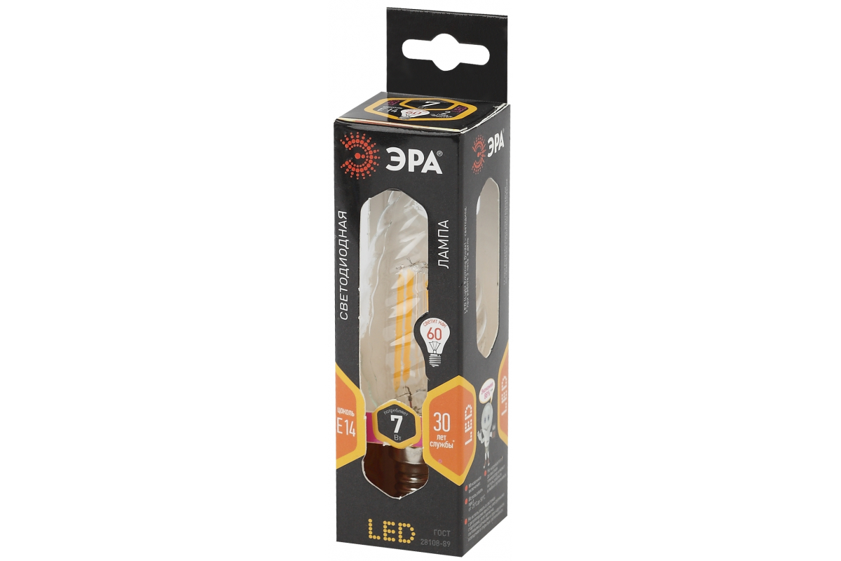 Филаментная Лампа Эра f-led btw e14 7w 827 б0027960