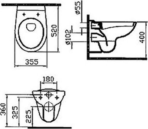 Комплект инсталяция+унитаз подвесной с микролифтом Vitra Norm Fit 9773В099-7207