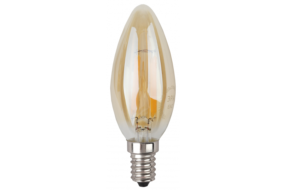 Филаментная лампа Эра f-led b35 e14 9w 827 gold б0047034