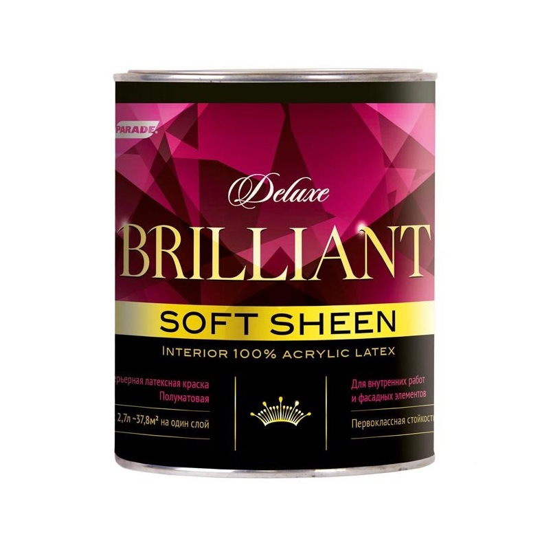 Краска интерьерная Parade Deluxe Brilliant Soft 0.9 л база A