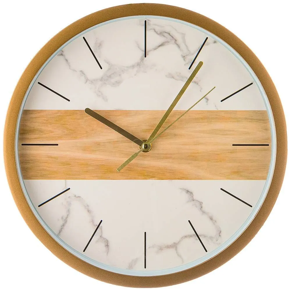 Часы настенные кварцевые Lefard Marble D-31 см белые 220-385 Часы настенные кварцевые Lefard Marble D-31 см белые 220-385