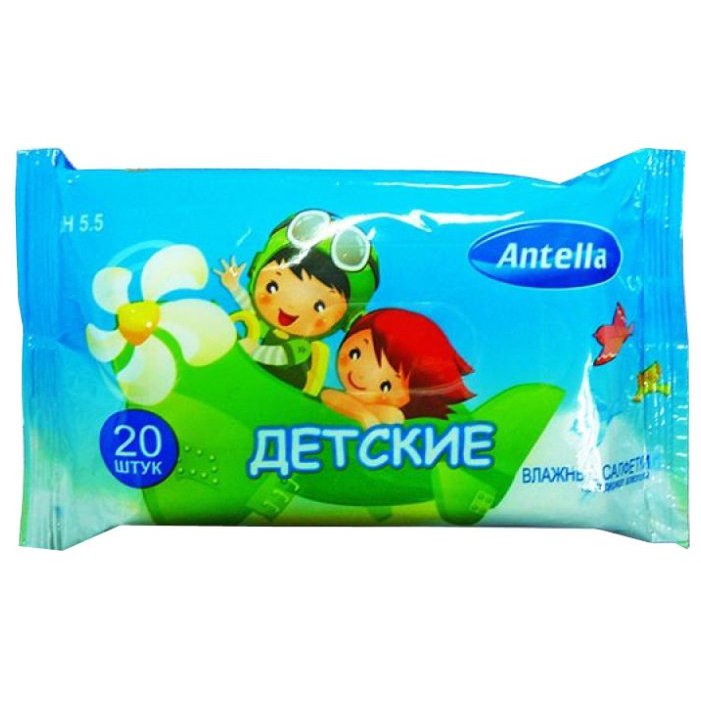 Салфетки влажные ANTELLA детские 20шт