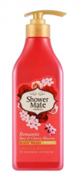 Гель для душа Kerasys Shower mate Роза и вишневый цвет 550г