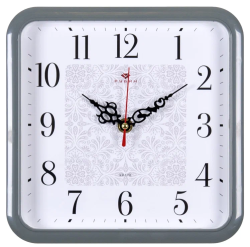 Часы настенные Рубин Классика Квадрат серый 2223-320