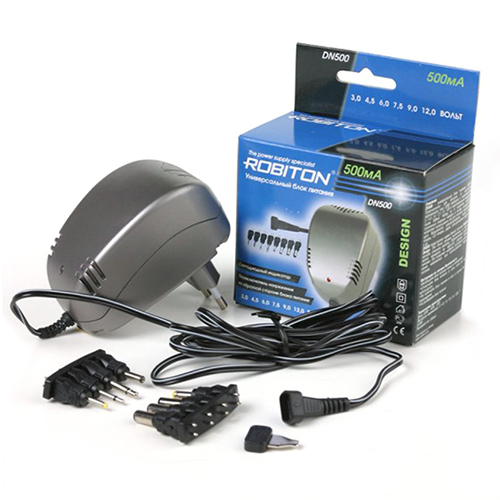 Блок питания/адаптер Robiton dn500 3-12в 0.5а 6вт