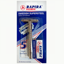 Станок классичесский Rapira 5 лезвий суперсталь металлическая ручка