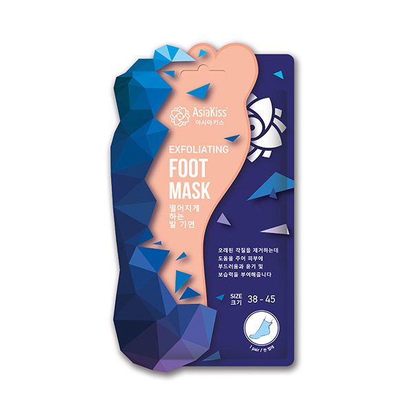 Маска-носки для ног AsiaKiss отшелушивающая размер 38-45 Маска-носки для ног AsiaKiss отшелушивающая размер 38-45