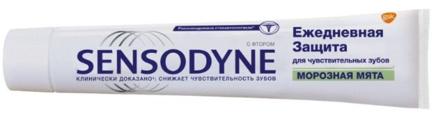 Зубная паста Sensodyne ежедневная защита морозная мята 65г