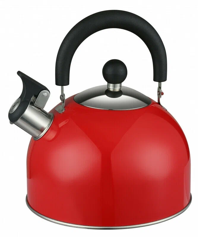 Чайник со свистком Hitt Rondo Plus 2.5 л красный капсульное дно H01023/1