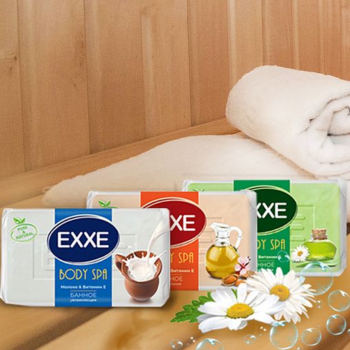 Мыло Exxe body spa банное алоэ & витамин Е 1шт*160г (зеленое) с0006273
