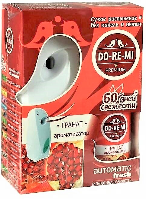 Комплект освежителя воздуха Do-re-mi Premium Гранат автоматический диспенсер 250 мл