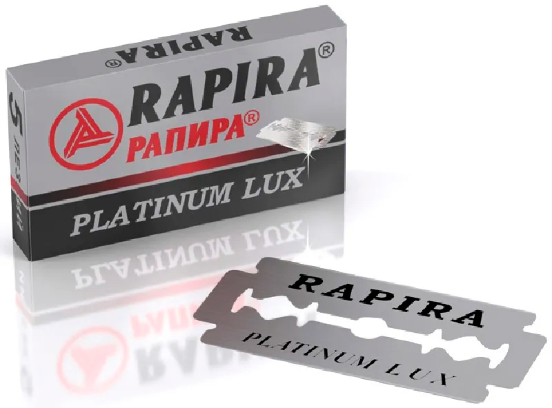 Бритва Rapira platinum lux классическая Т-образная +лезвия 5шт