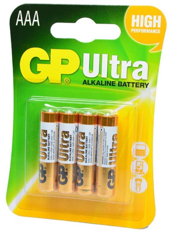 Элемент питания gp ultra 24a aaa/lr03x4шт.