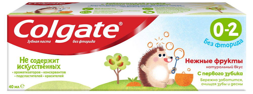 Зубная паста Colgate для детей без фтора 0-2лет 40мл