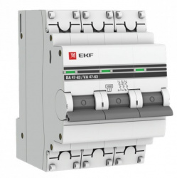 Ekf proxima автомат 3p 25а (с) 4.5ka mcb4763-3-25с-pro ba 47-63