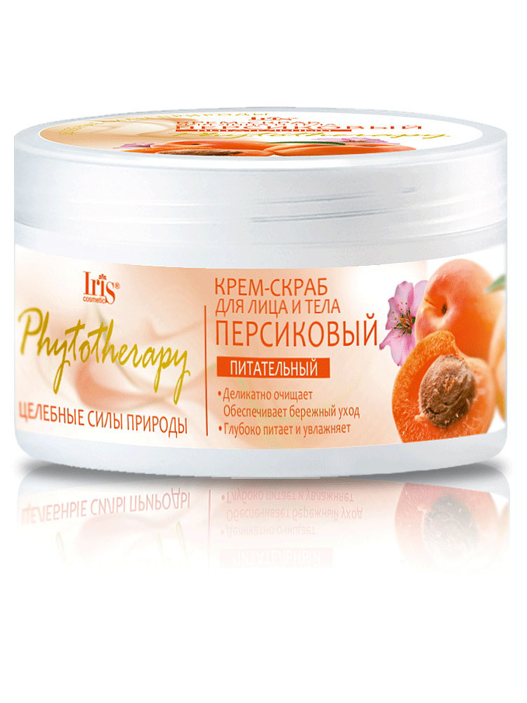 Iris Phytotherapy крем-скраб для лица и тела Персиковый 180 мл