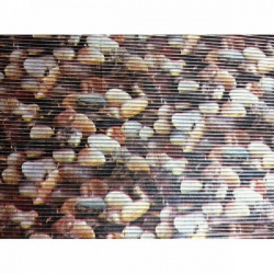 Ковер резиновый Аквадомер морская галька темно-коричневая ширина 0.65м