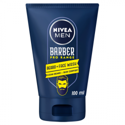 Гель для бритья Nivea  men barber pro очищающий для бороды и лица 100мл