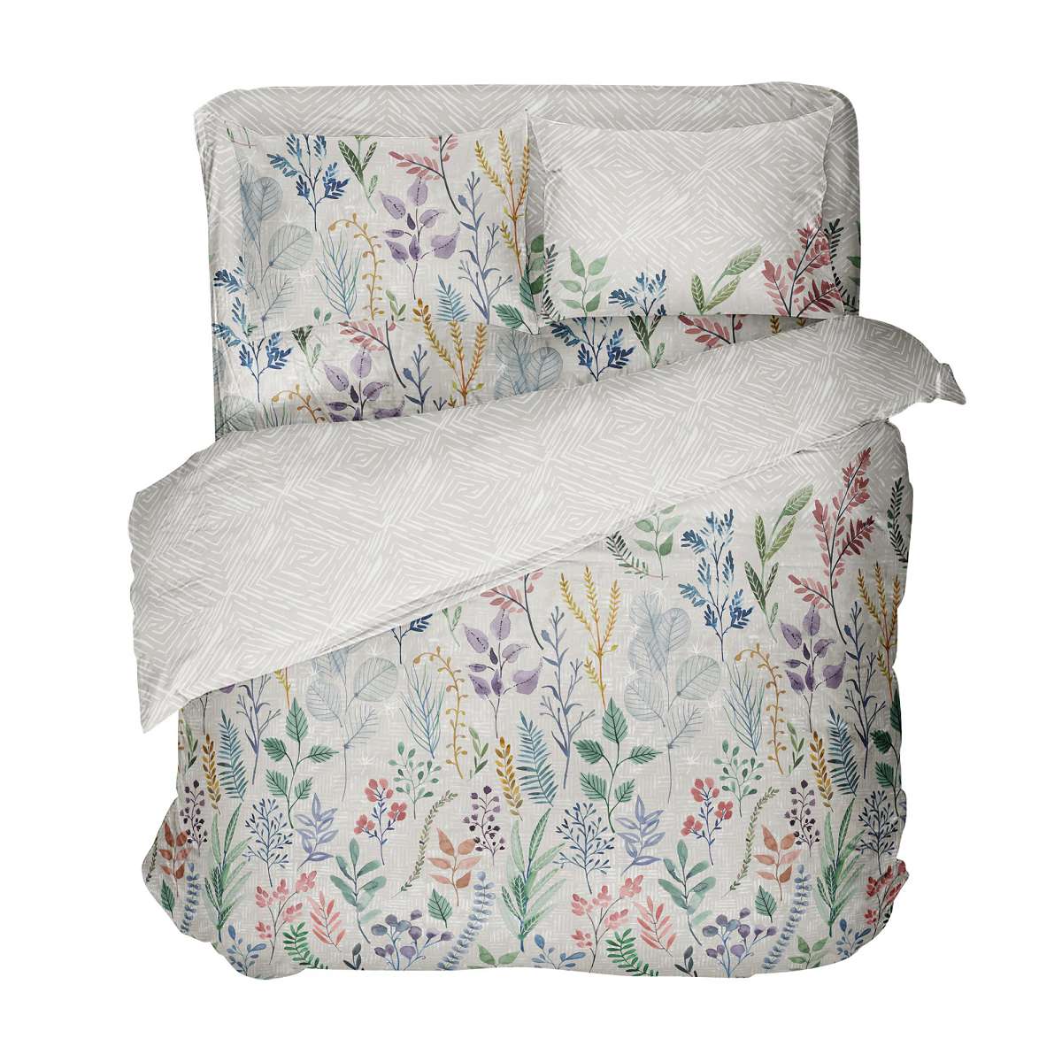 Комплект постельного белья Самойловский Текстиль Гербарий семейный 70х70см 8367/1 03 3034