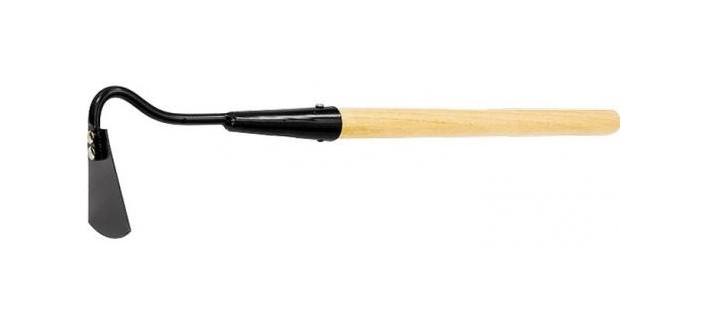 Мотыга стальная СибрТех 60*80*780мм узкая деревяный черенок 62312