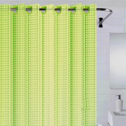 Штора для ванной BATH PLUS 3д зеленая 180x200