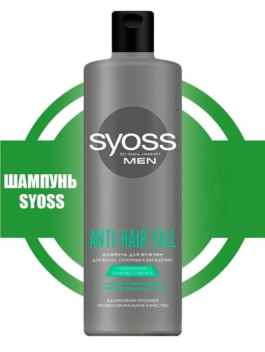 Шампунь для волос Syoss men anti-hair fall 450мл