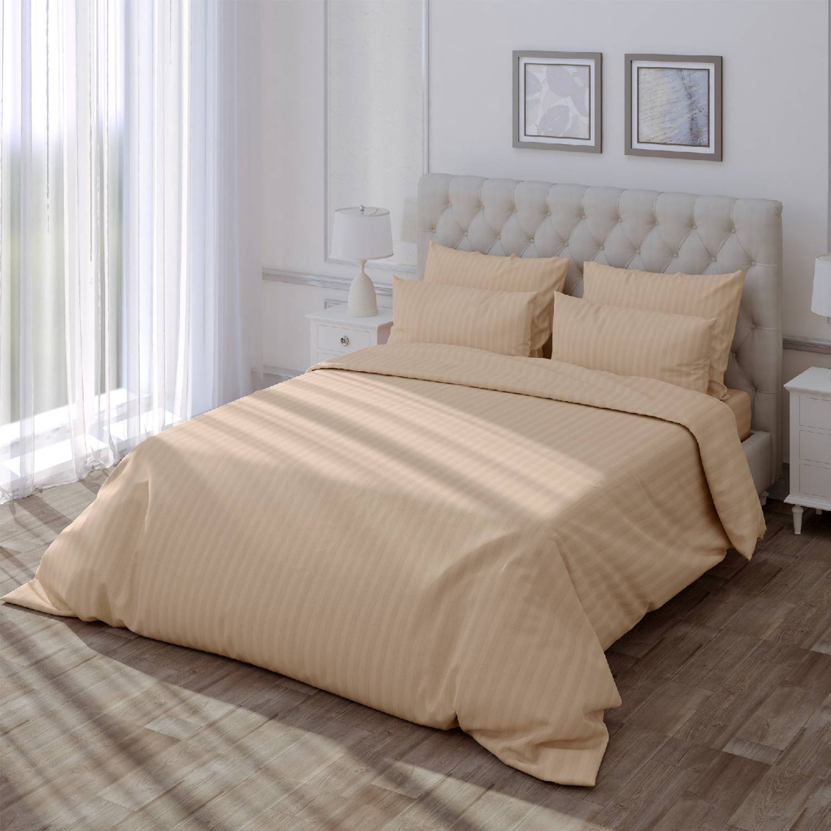 Простыня Verossa Stripe Bronze 240/260 70079 01