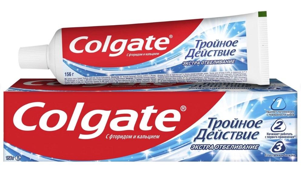 Зубная паста Colgate Тройное действие экстра отбеливание 100мл