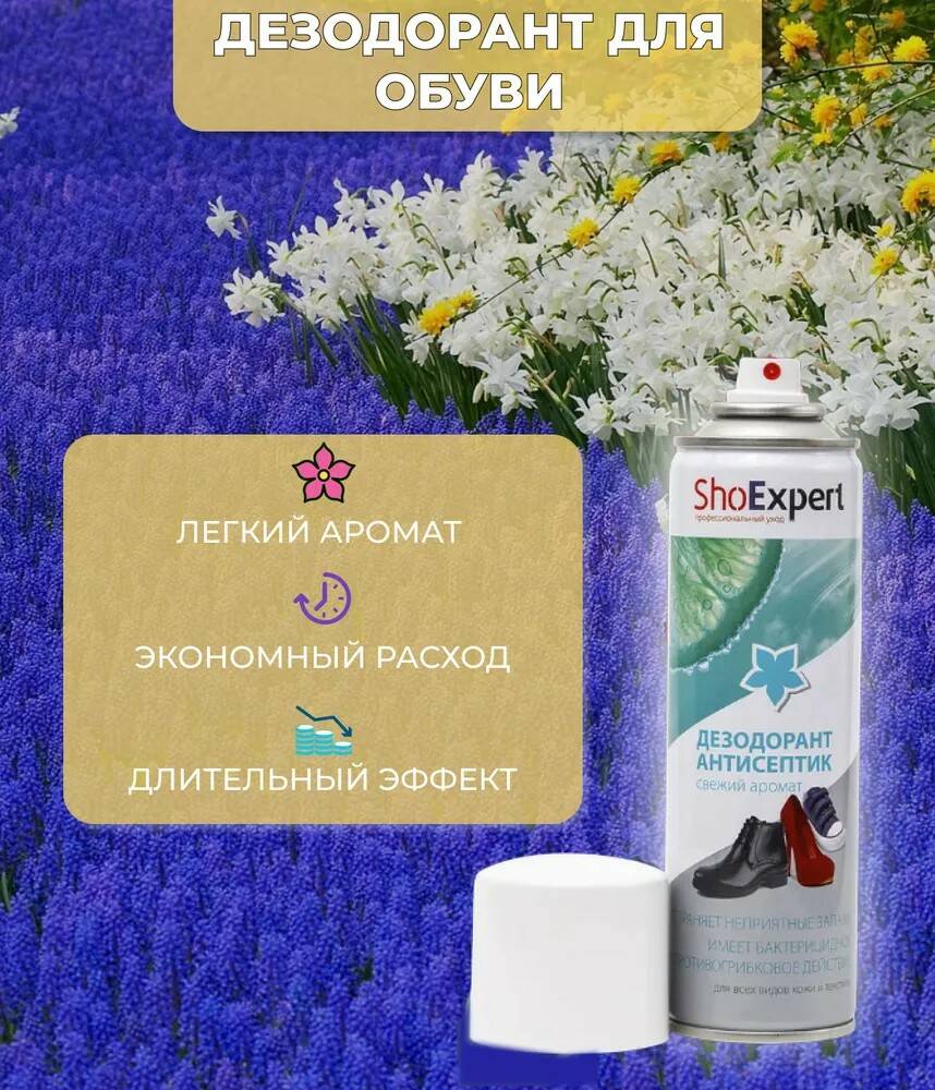 Дезодорант-антисептик для обуви ShoExpert 250 мл