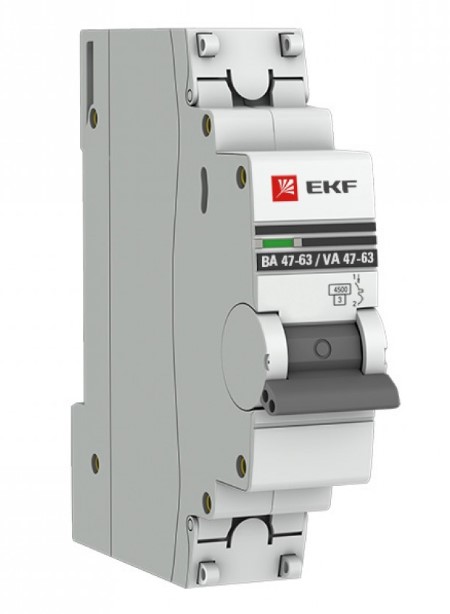 Ekf proxima автомат 1p 20а (с) 4.5ka mcb4763-1-20с-pro ba 47-63