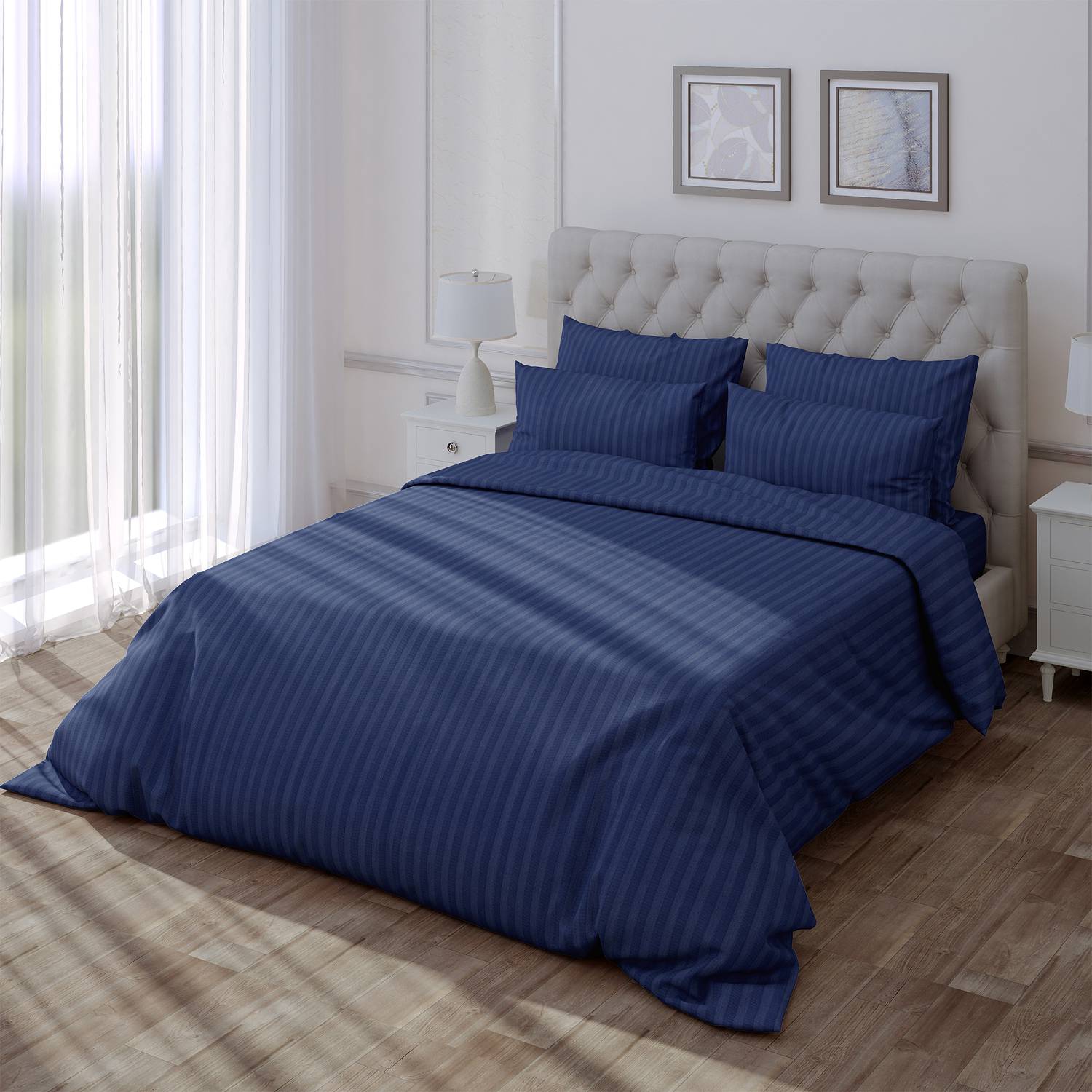 Комплект постельного белья Verossa Stripe Indigo 1.5сп 50/70 70004 23 1565 Комплект постельного белья Verossa Stripe Indigo 1.5сп 50/70 70004 23 1565